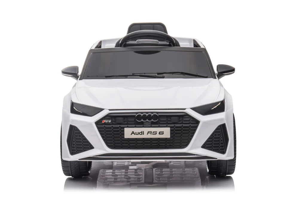 Audi RS6 Kids Ride on Sports Car with MP4 TV - White