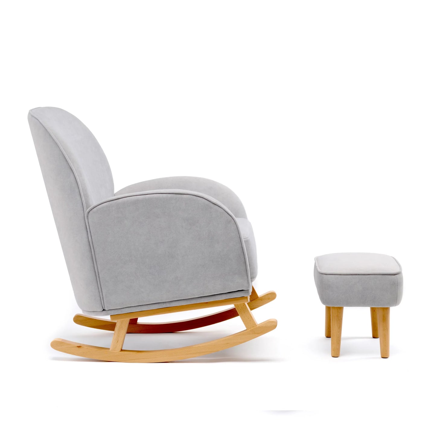 Babymore Freya Nursing Chair with Footstool – Grey