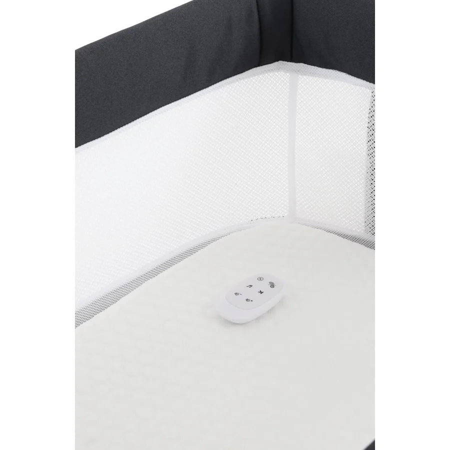 Oyster Wiggle Crib Co-Sleeper - Carbonite