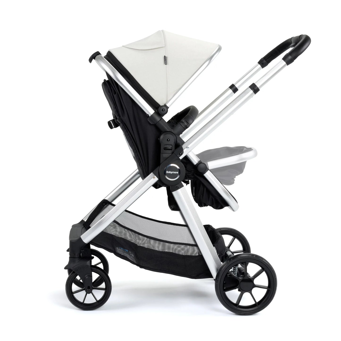 Babymore Mimi Travel System Coco i-Size Car Seat with Isofix Base – Silver