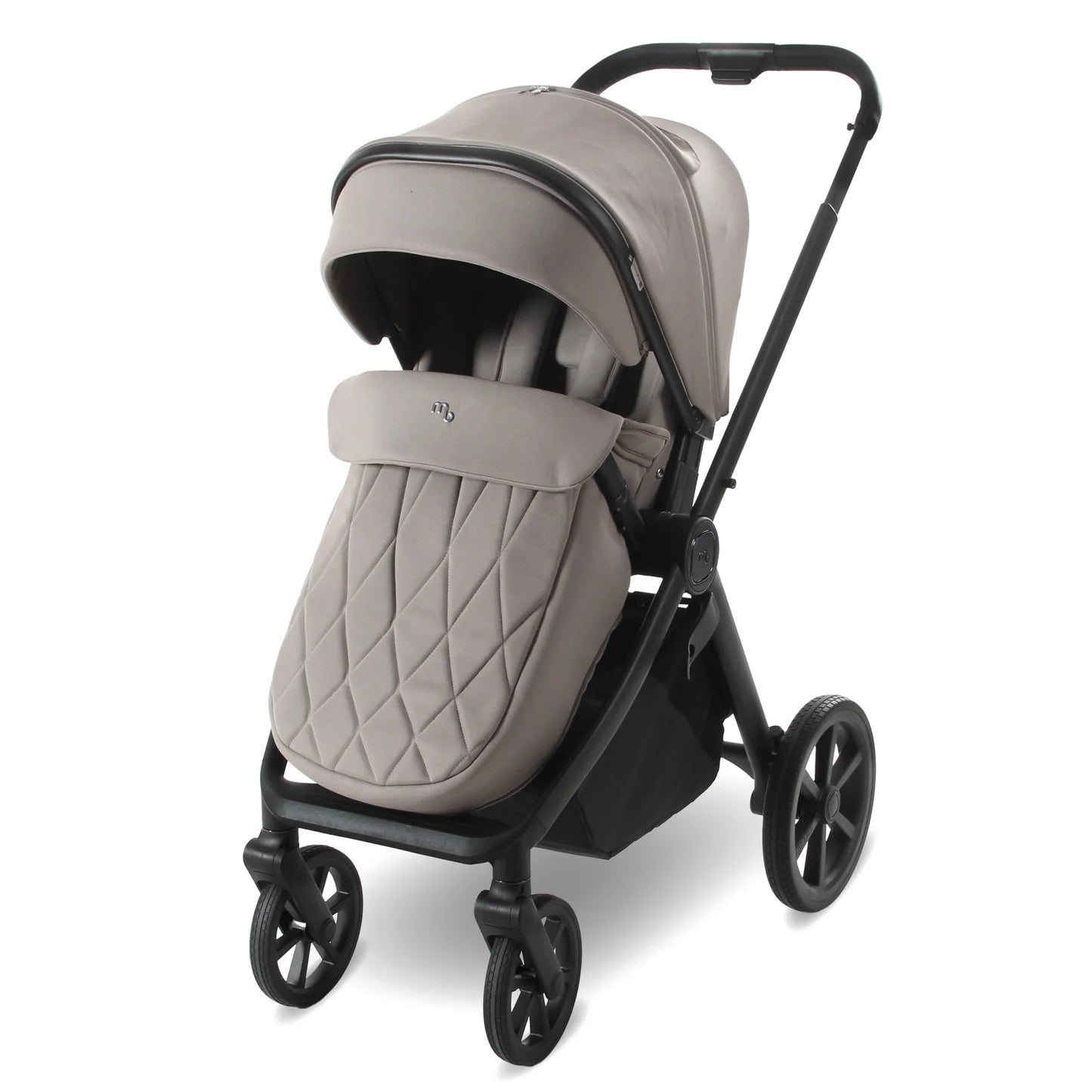 My Babiie MB450 LUXE 3-in-1 Travel System with Rotating Car Seat + Base - Mink