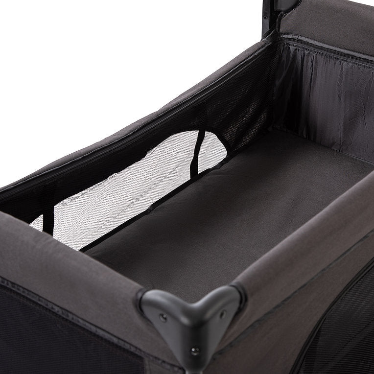 Red Kite Dreamer Bedside Crib with Newborn Bassinette - Black