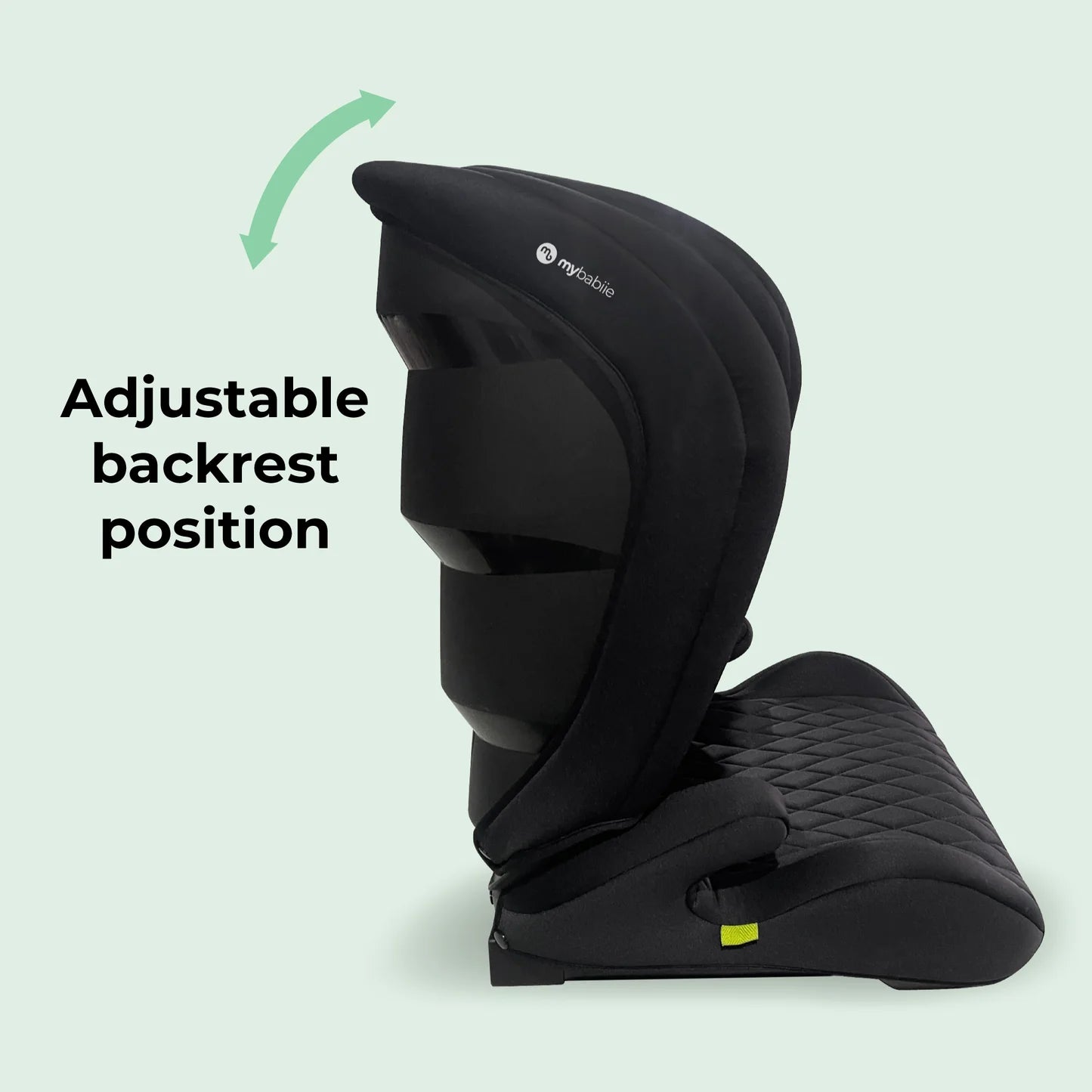 My Babiie MBCS23 High-Back Booster Lite R129 Car Seat - Quilted Black