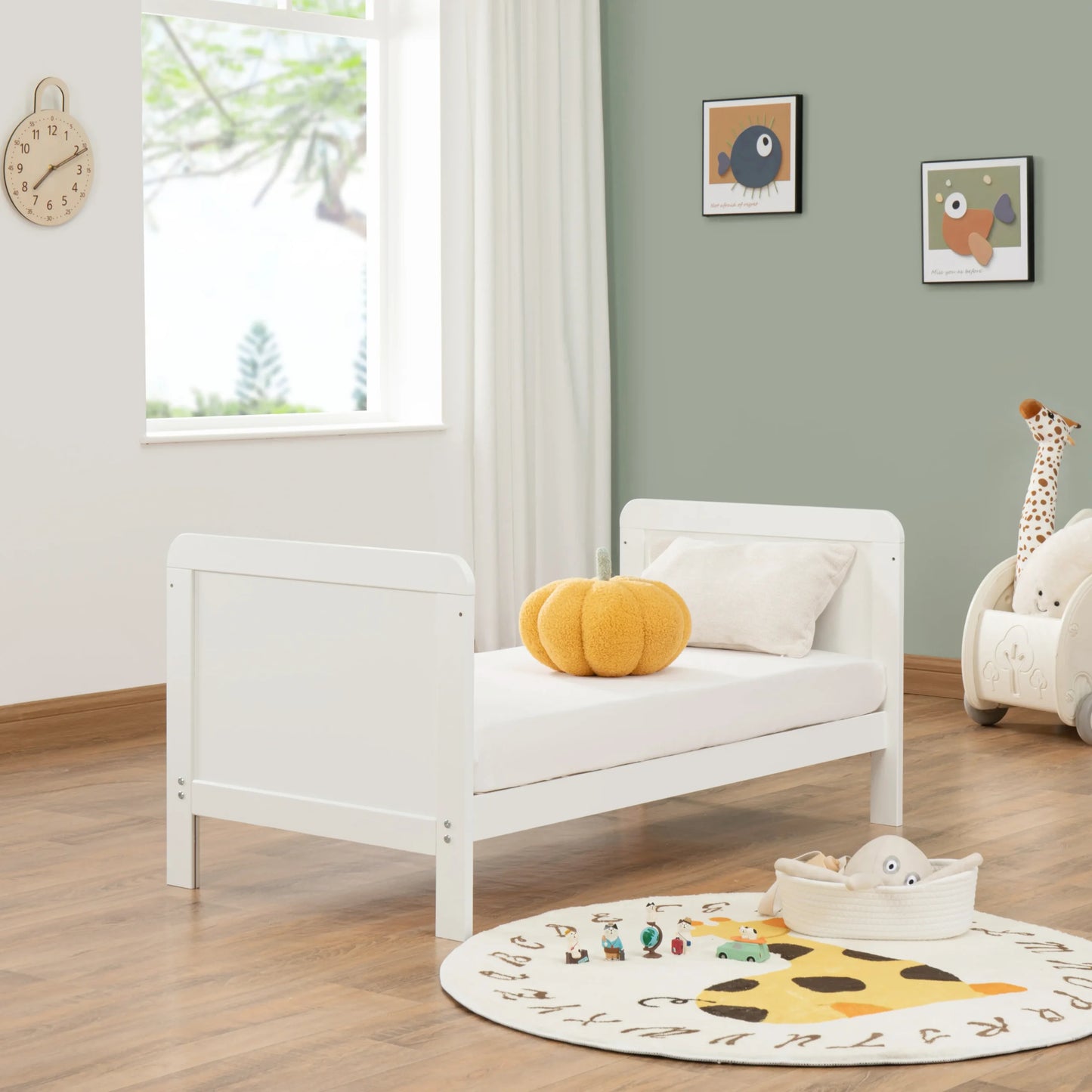 Babymore Caro Urban Mini Cot Bed – White