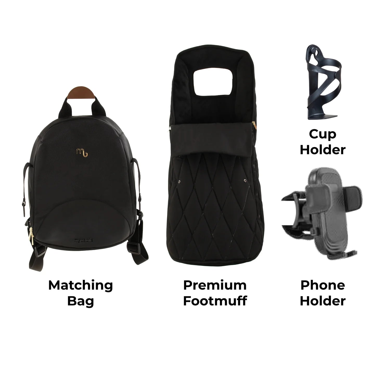 My Babiie MB450 LUXE 2-in-1 Pushchair & Carrycot - Black