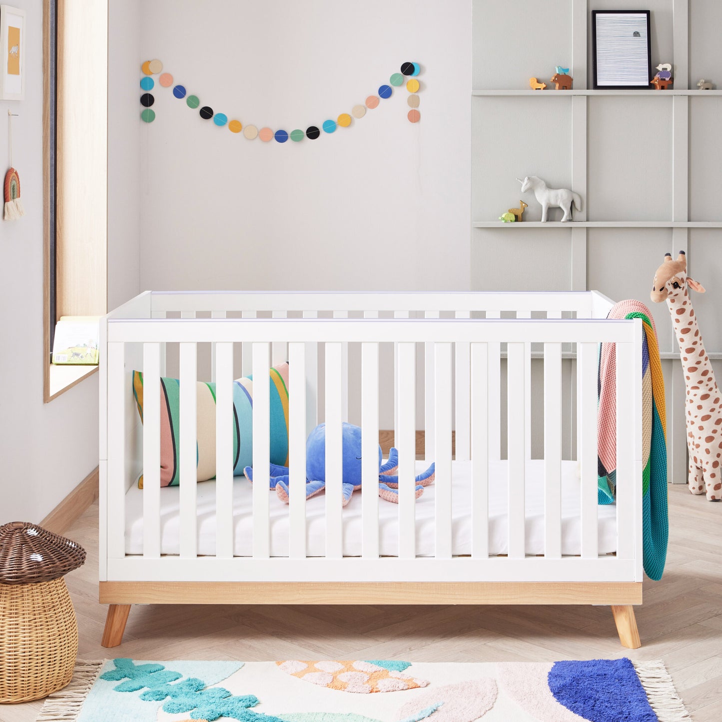 Babymore Mona 3 Piece Universal Nursery Furniture Set – White