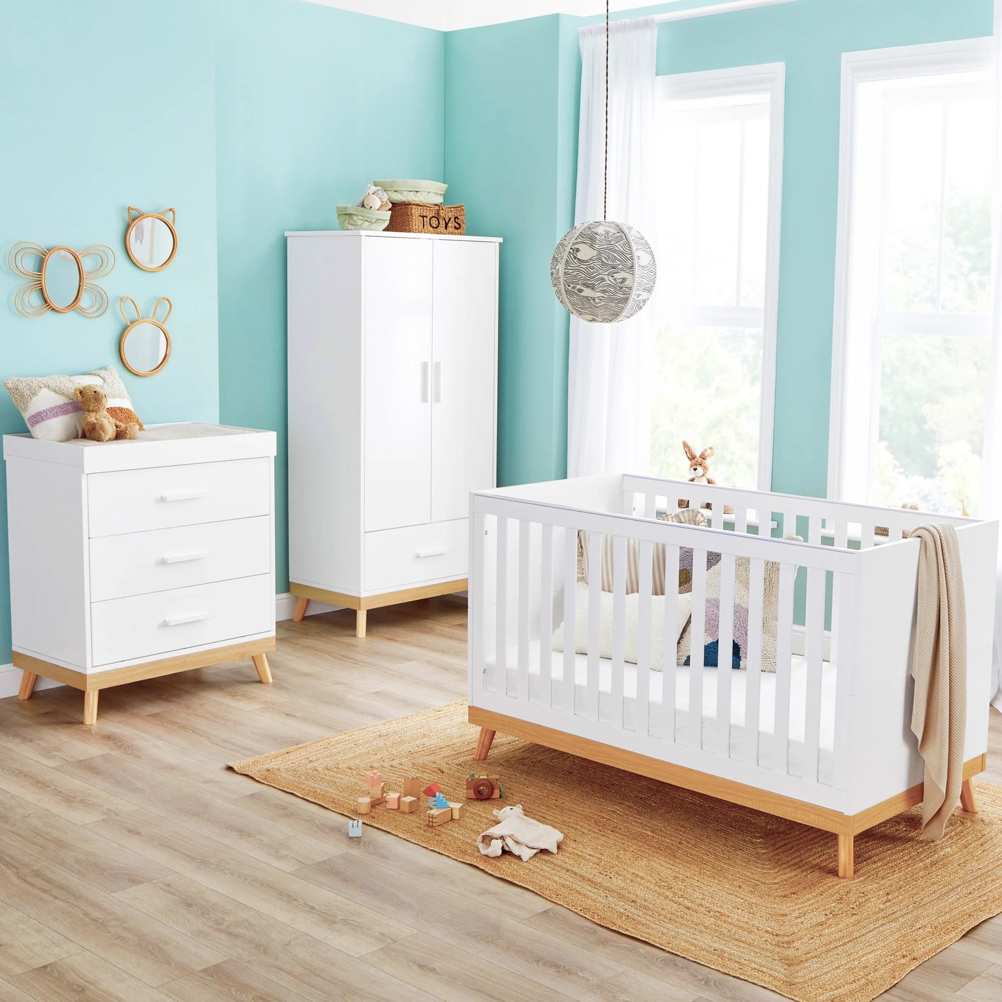 Mona 3 Piece Nursery Furniture Set – White