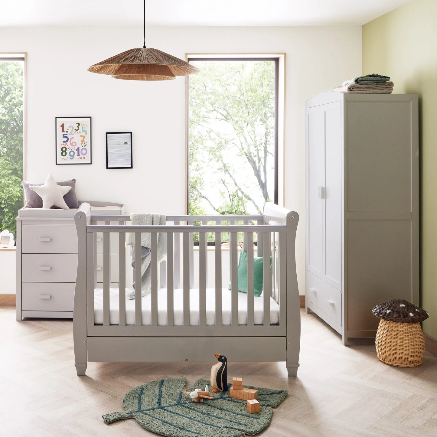 Eva 3 Piece Nursery Furniture Set – Grey