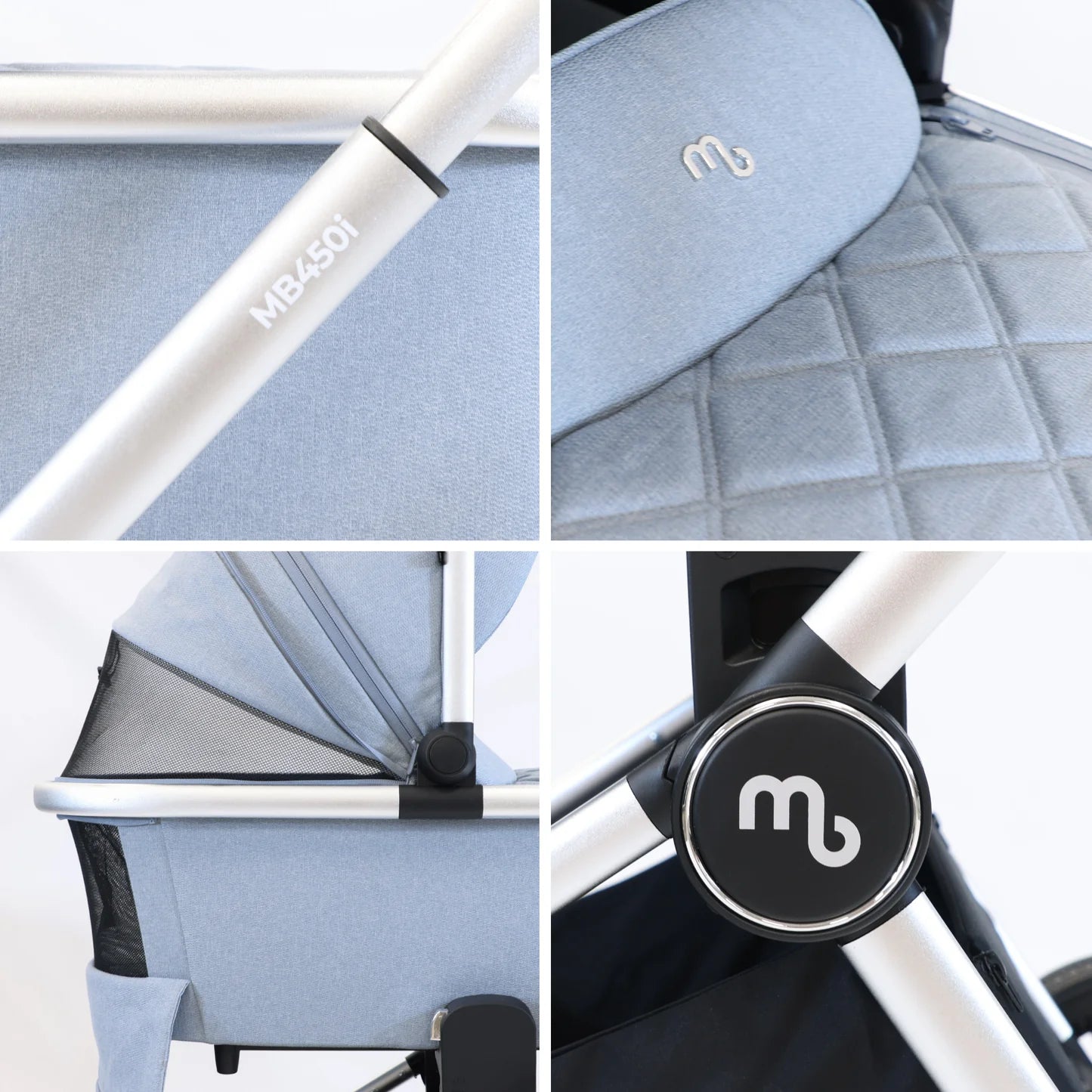 My Babiie MB450 2-in-1 Pushchair & Carrycot - Steel Blue