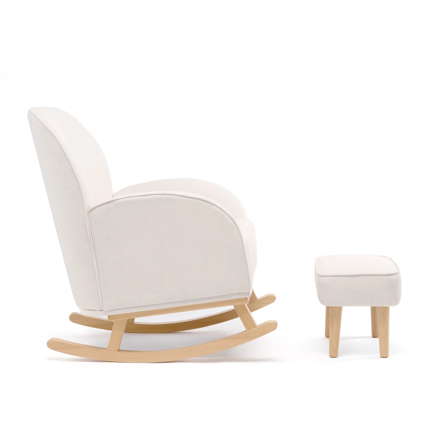 Babymore Freya Nursing Chair with Footstool – Cream