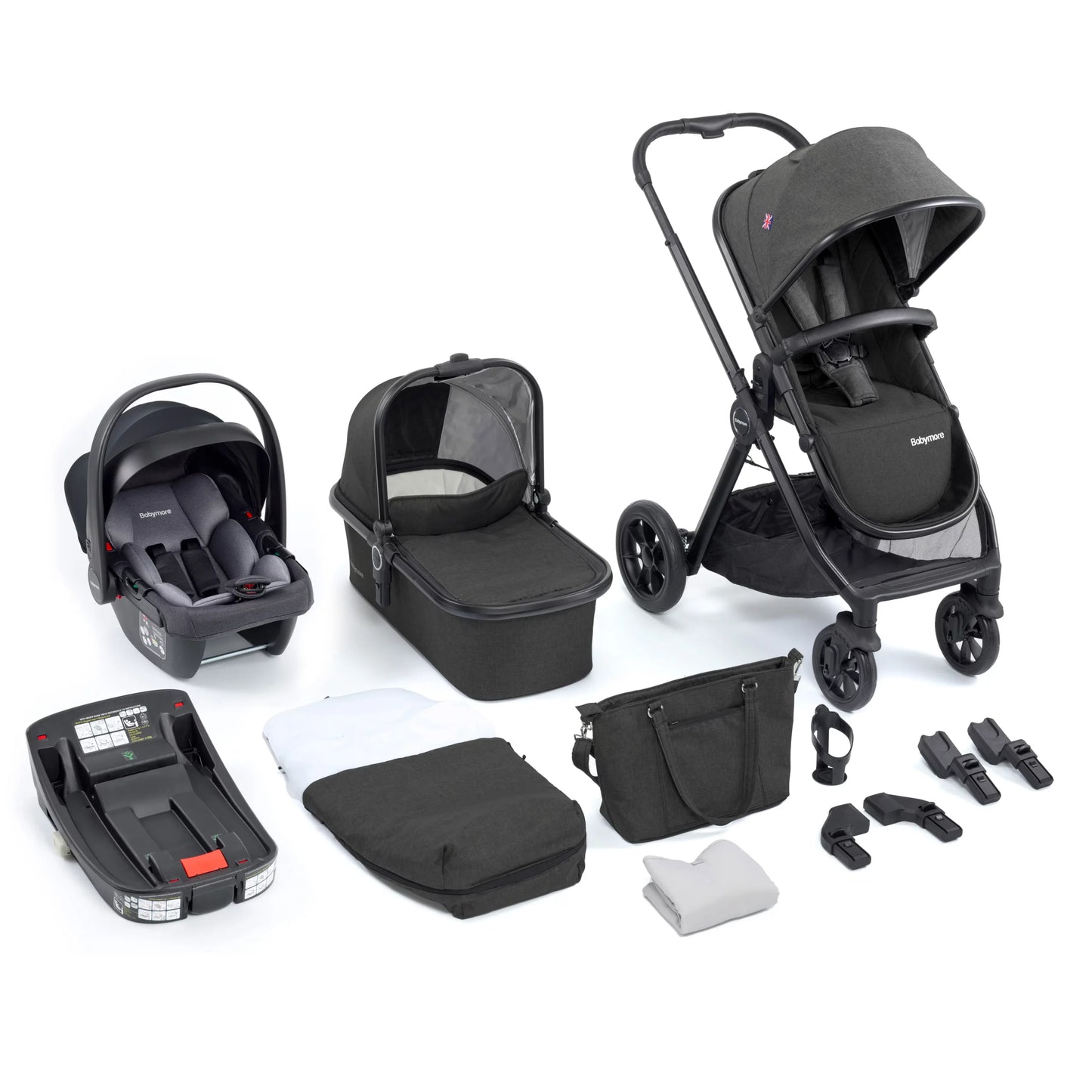 Babymore Memore V2 Travel System Coco with Base – Black