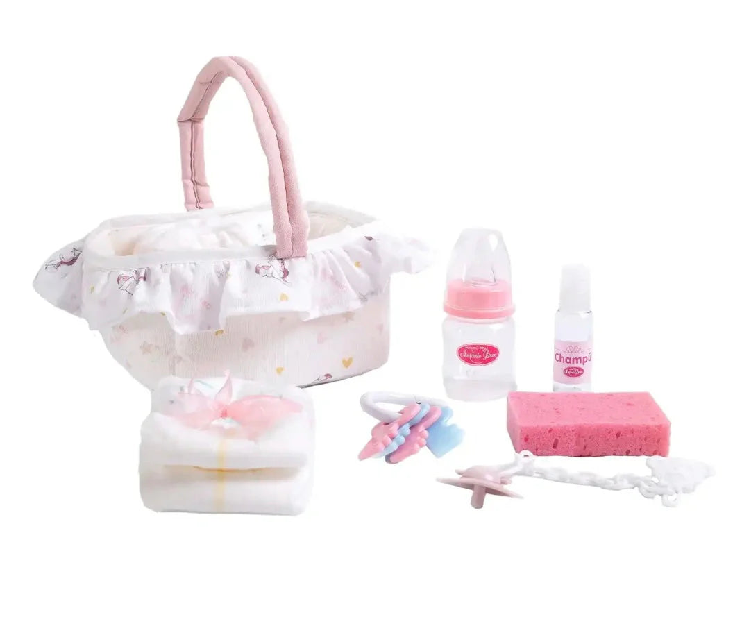 Antonio Juan Dolls Layette Basket - Unicorns