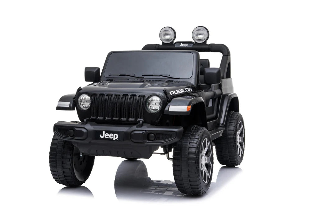Kids ride-on Jeep Wrangler Rubicon 12v with Leather Seats and Eva Wheels