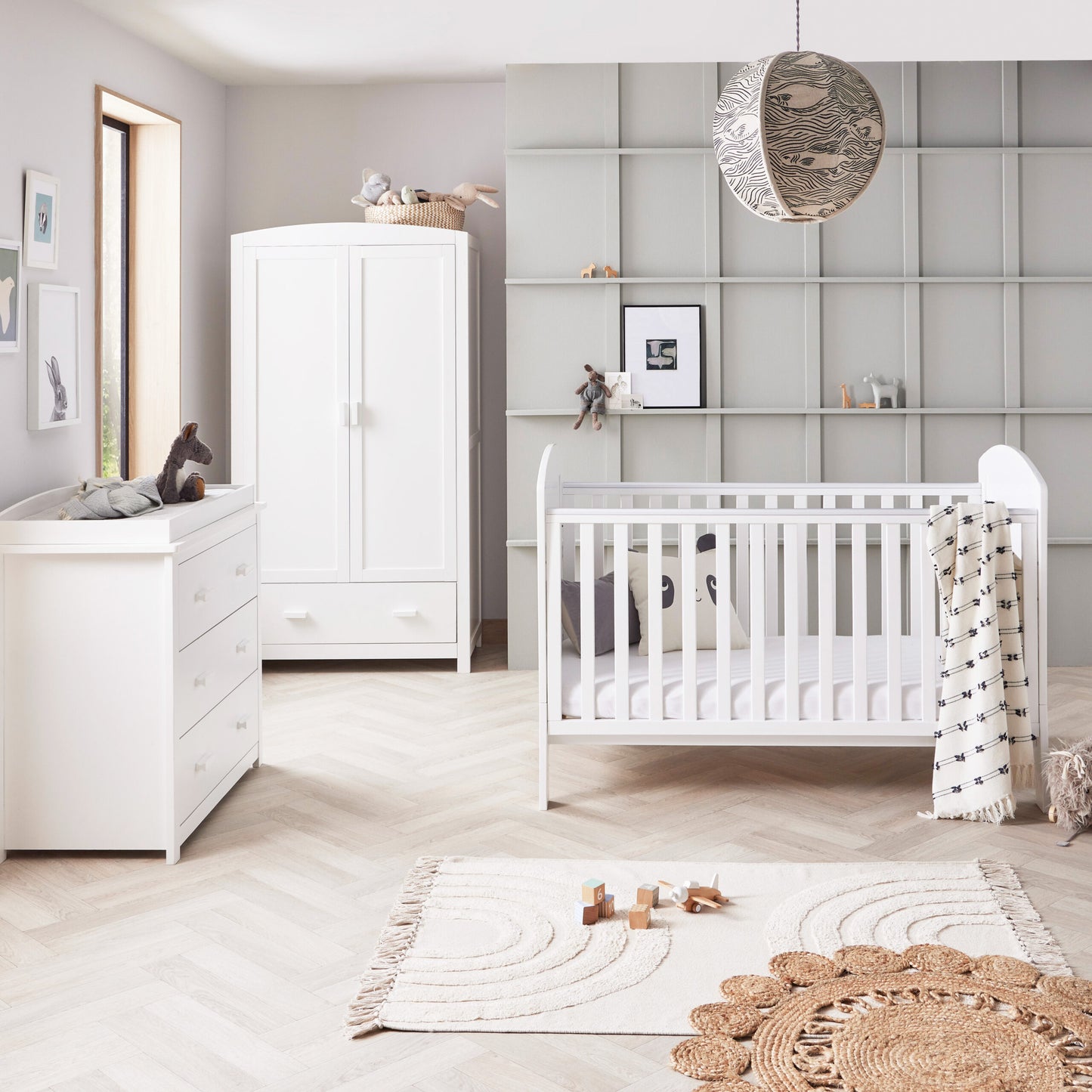 Aston 3 Piece Nursery Furniture Set – White