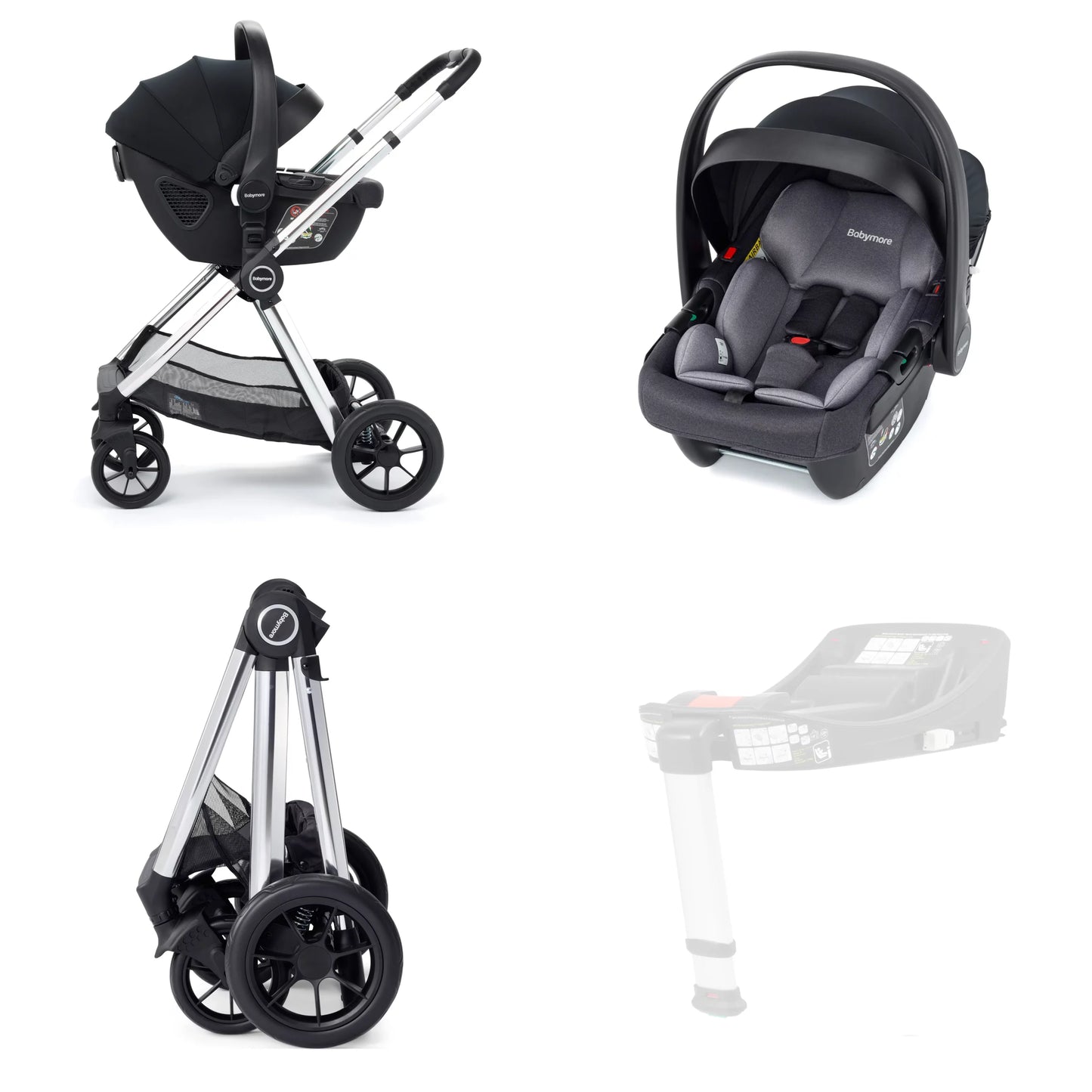 Babymore Memore V2 Travel System Coco Car Seat – Chrome