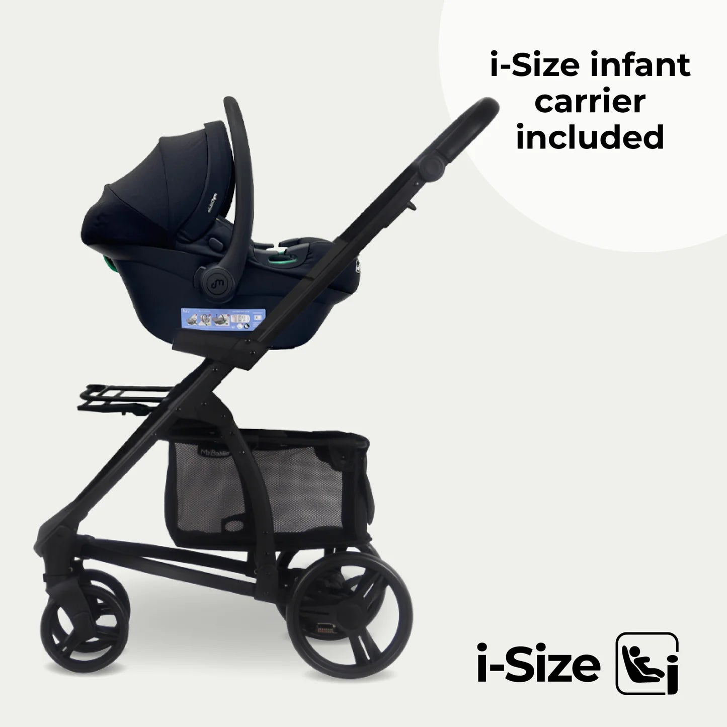 My Babiie MB200i 3-in-1 Travel System with i-Size Car Seat - Black Leopard