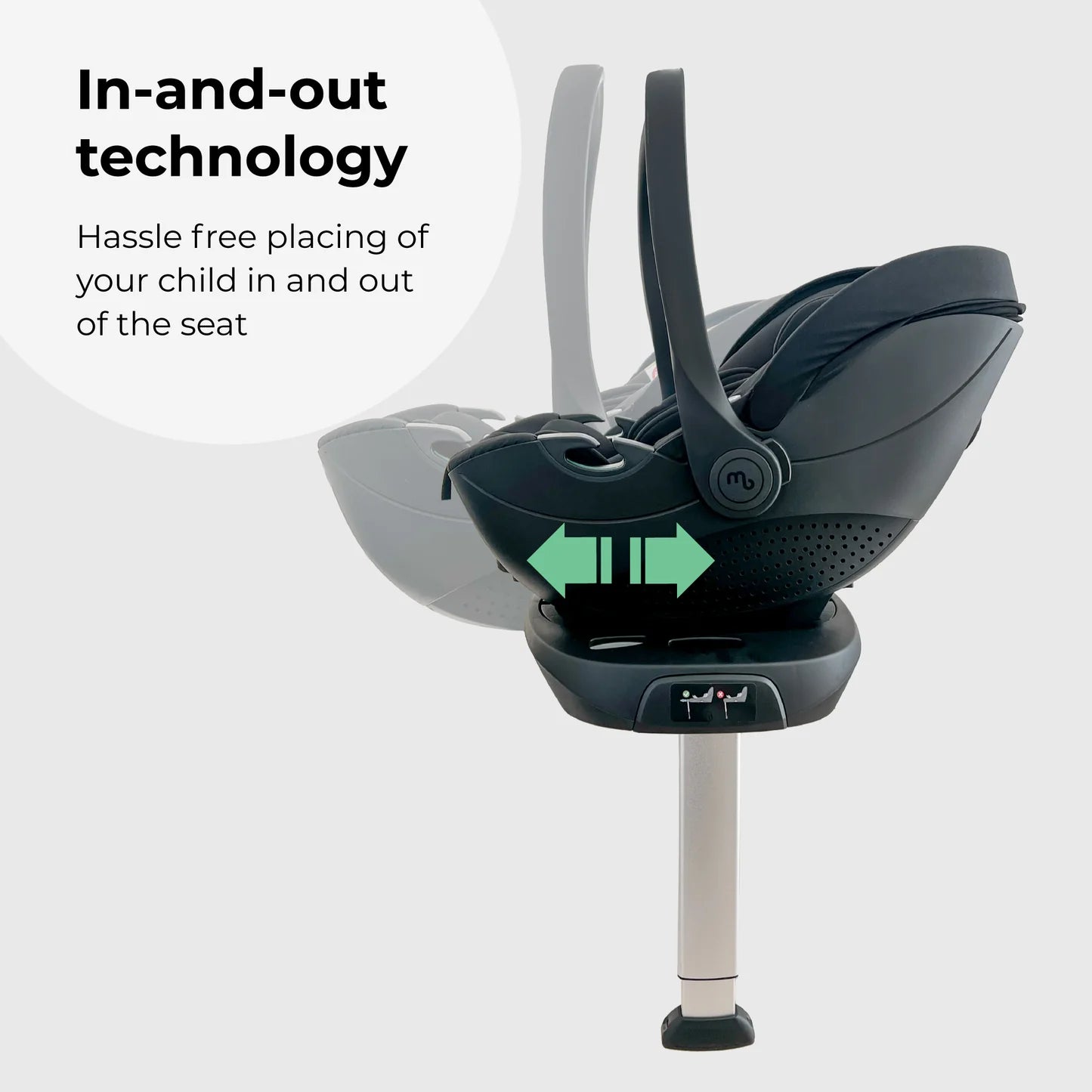 My Babiie MB450 LUXE 3-in-1 Travel System with Rotating Car Seat + Base - Indigo