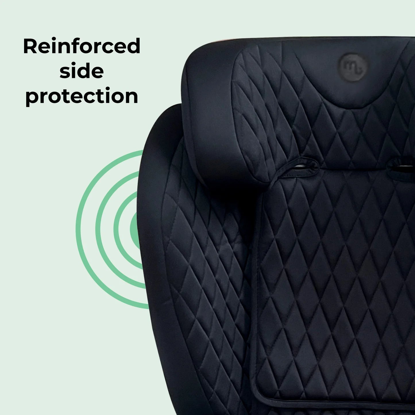 My Babiie MBCS23 High-Back Booster Lite R129 Car Seat - Quilted Black