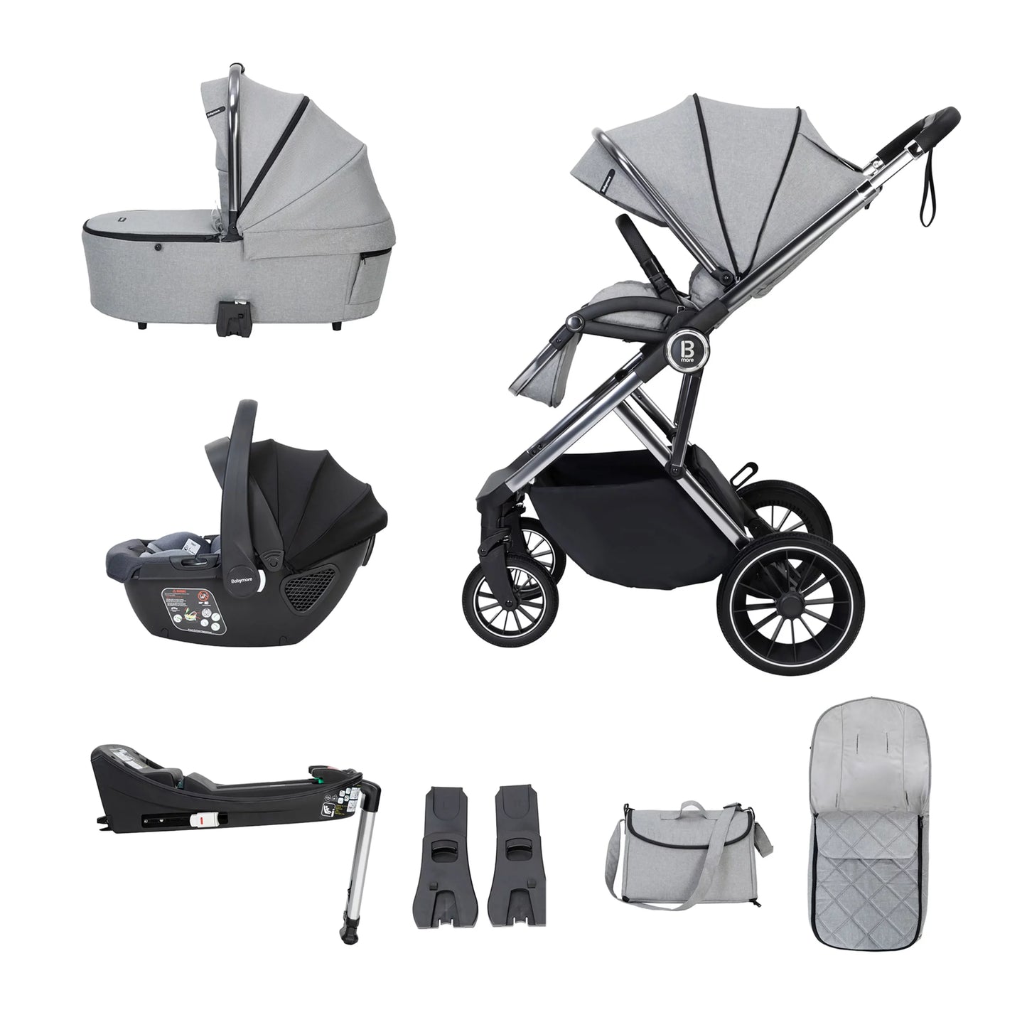 Babymore Chia Travel System - Pearly Grey