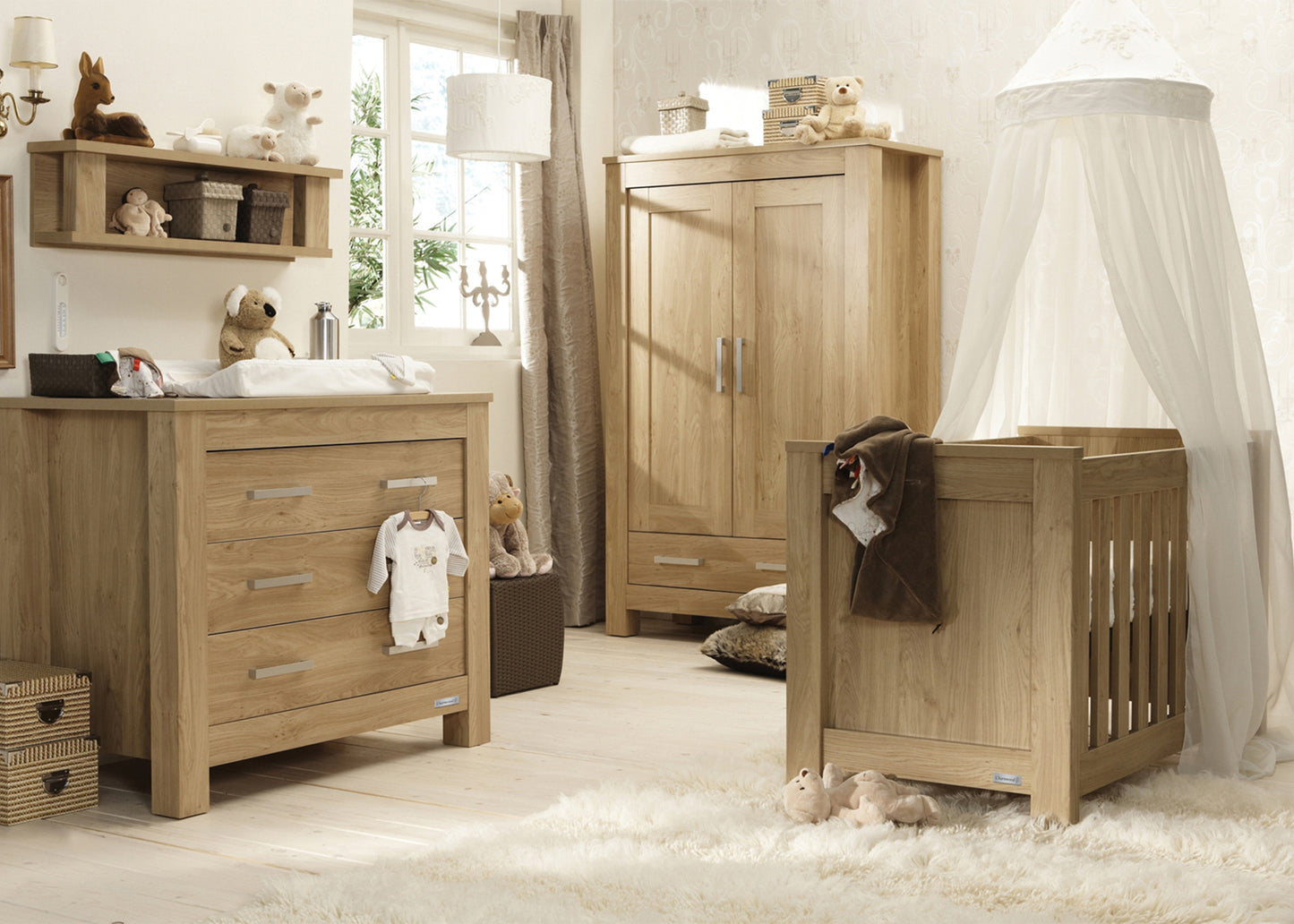 BabyStyle Bordeaux Oak 3 Piece Nursery Furniture Set