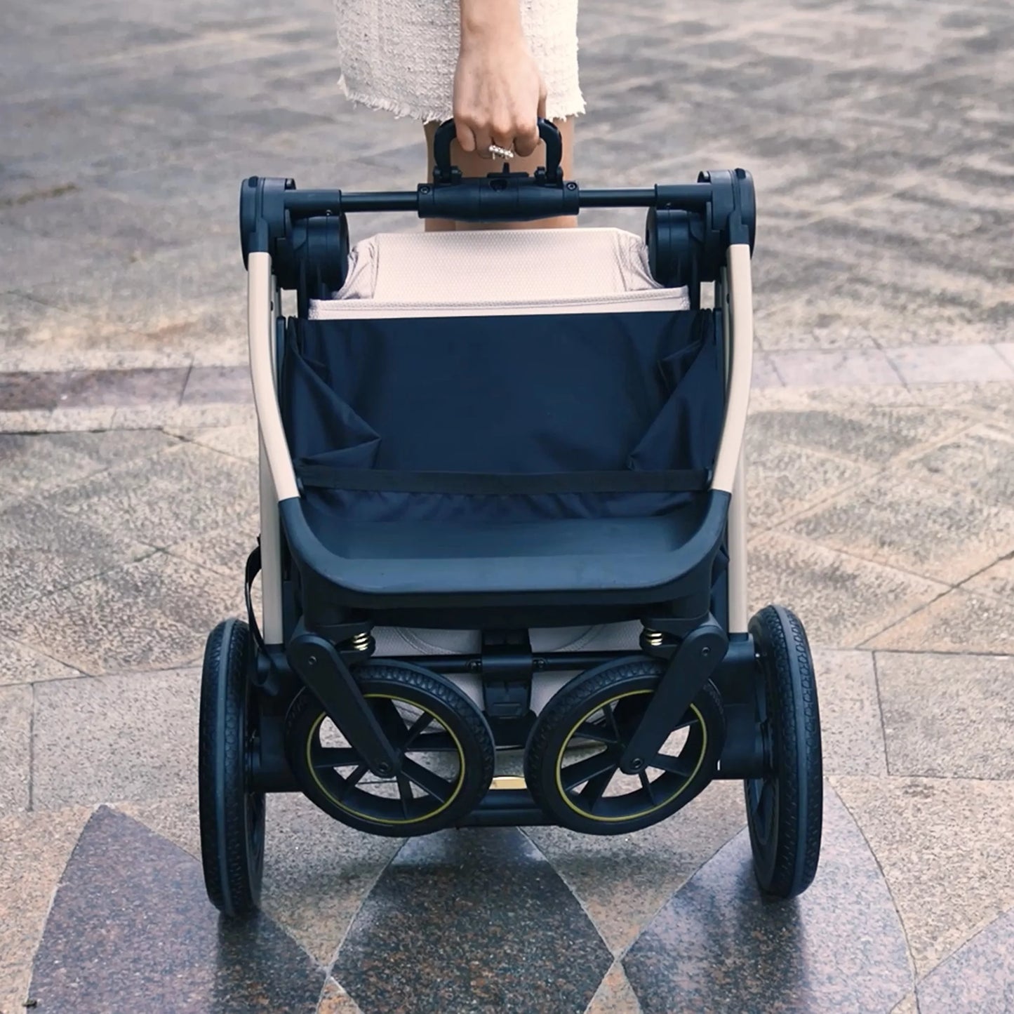 Babymore Kai Pram Pushchair – Sandstone
