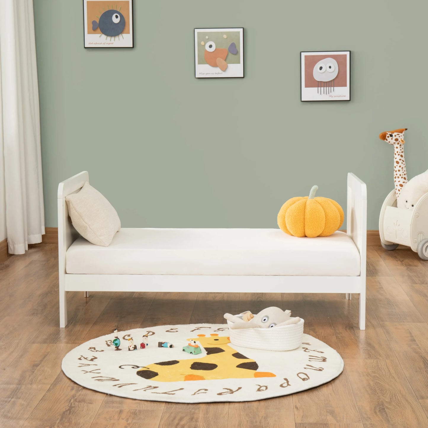 Babymore Caro Urban Mini Cot Bed – White