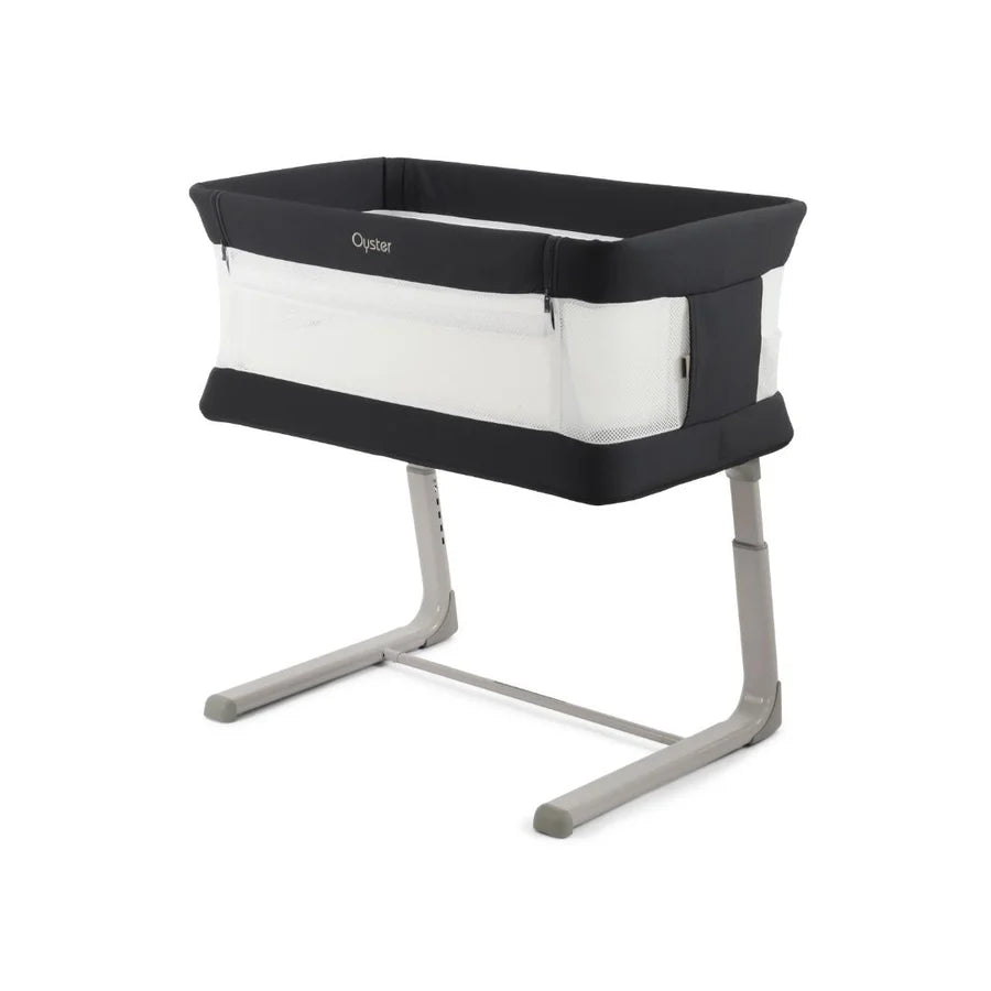Oyster Wiggle Crib Co-Sleeper - Carbonite