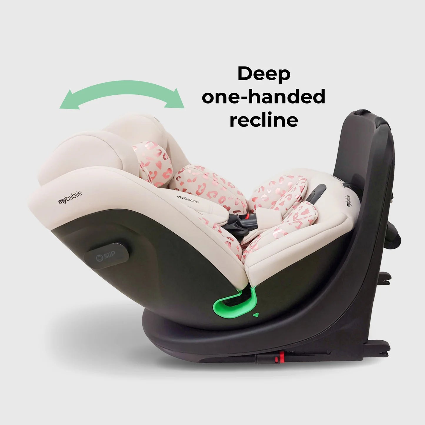 My Babiie MBCS300 Easy Spin R129 Car Seat with Top Tether - Pink Leopard
