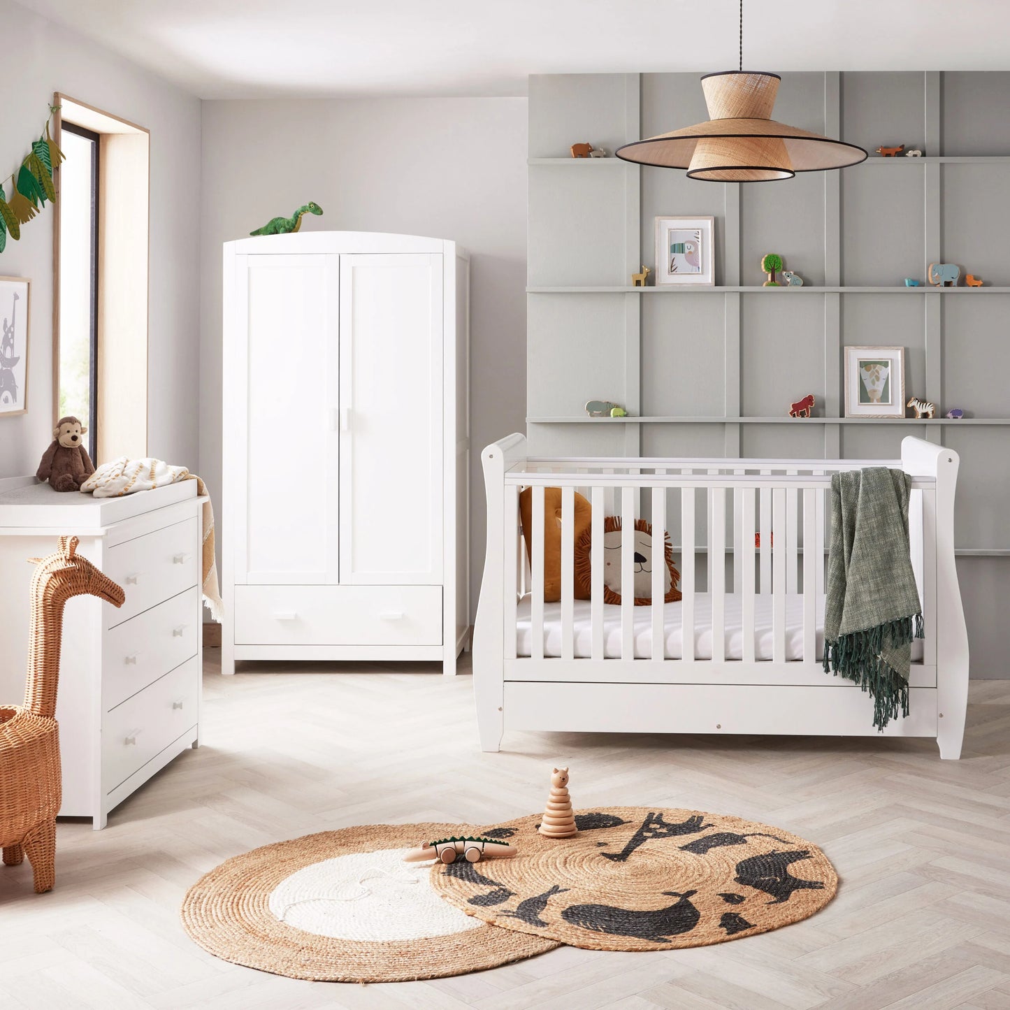 Babymore Stella 3 Piece Nursery Furniture Set – White