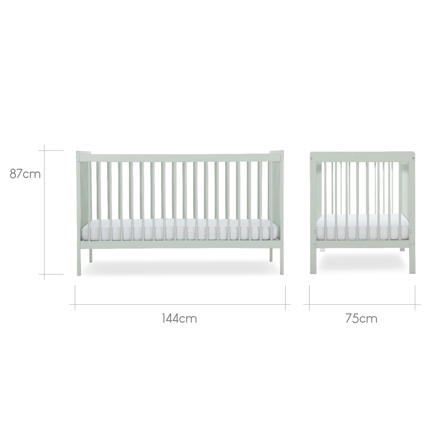 CuddleCo Nola 3 Piece Nursery Furniture Set - Sage Green