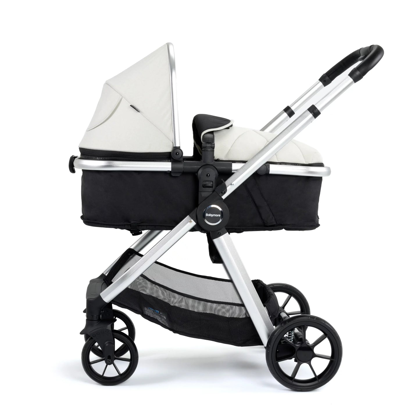 Babymore Mimi Travel System Pecan i-Size Car Seat with Isofix Base – Silver