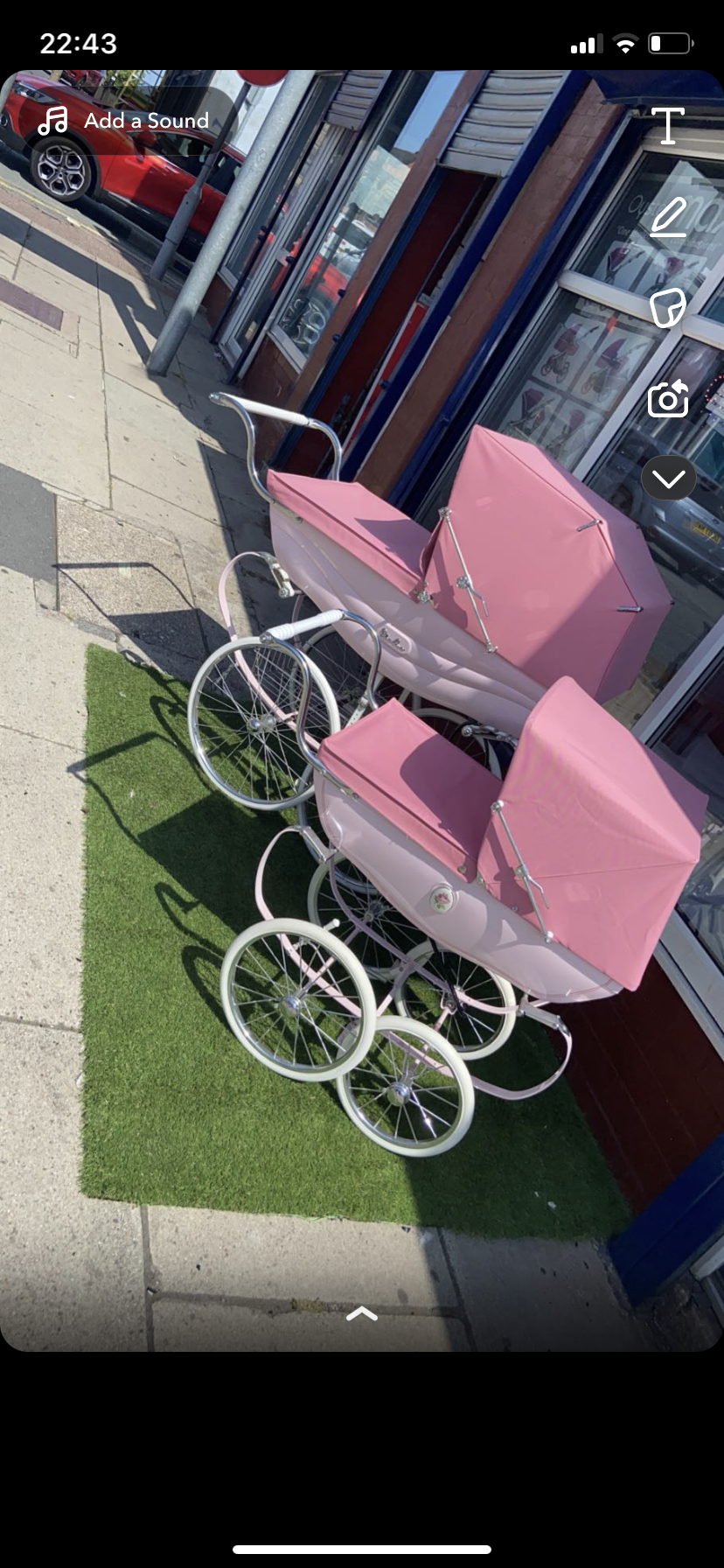 Pink Silver Cross Balmoral & Dolls Pram