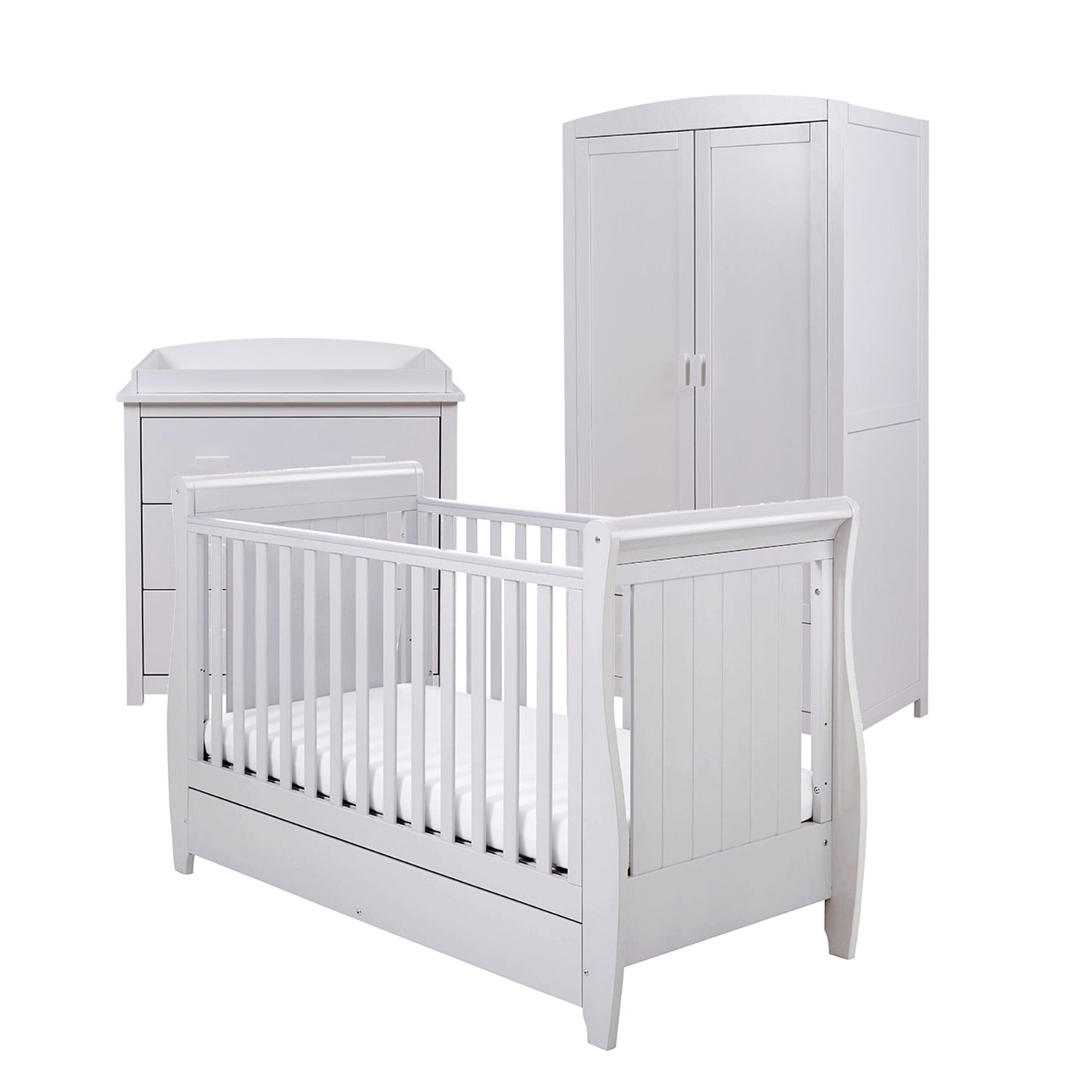 Babymore Stella 3 Piece Nursery Furniture Set – Grey