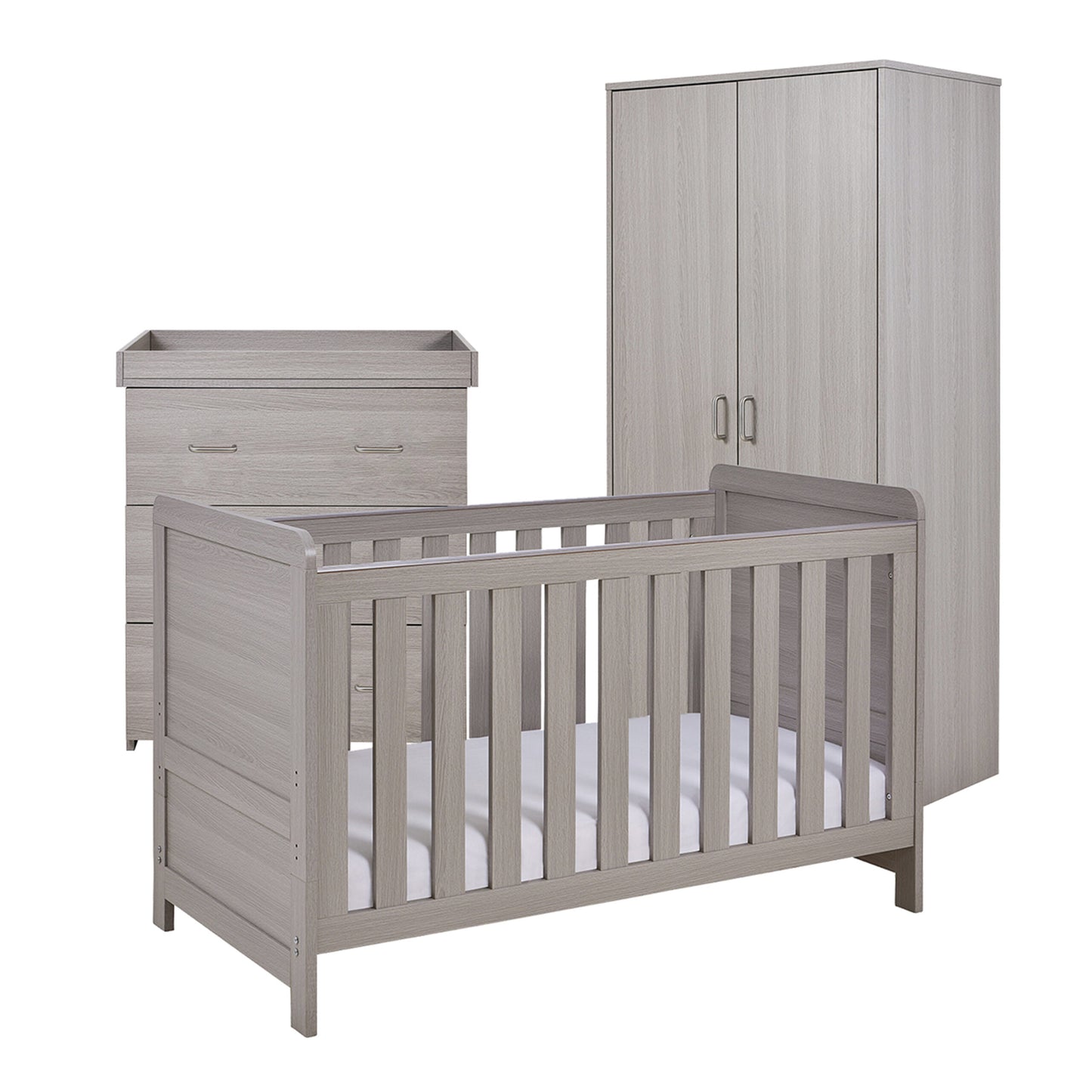 Babymore Caro 3 Piece Nursery Furniture Set – Grey Wash