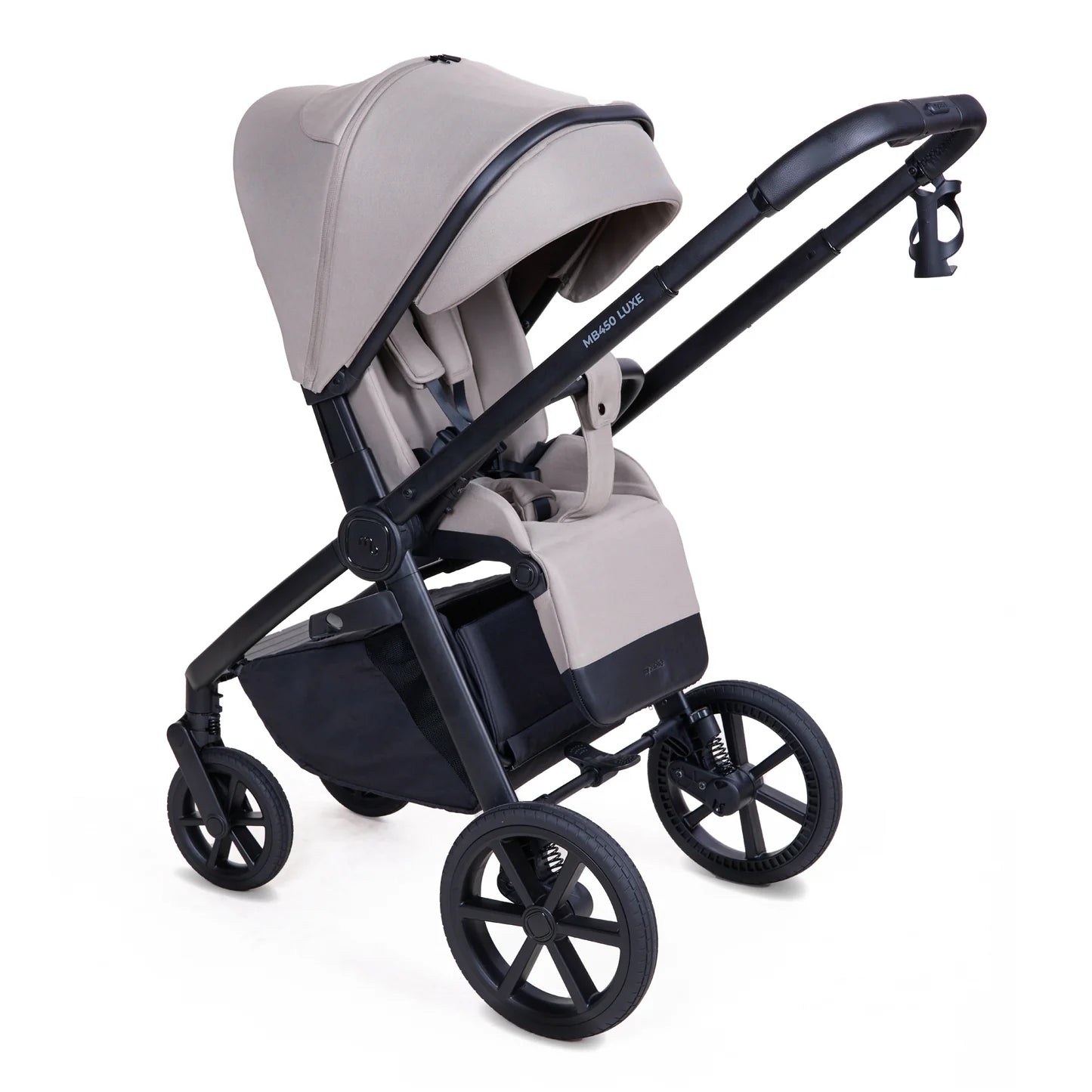 My Babiie MB450 LUXE 3-in-1 Travel System with Rotating Car Seat + Base - Mink