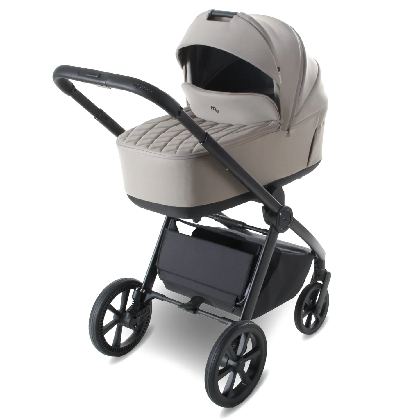 My Babiie MB450 LUXE 3-in-1 Travel System with Rotating Car Seat + Base - Mink