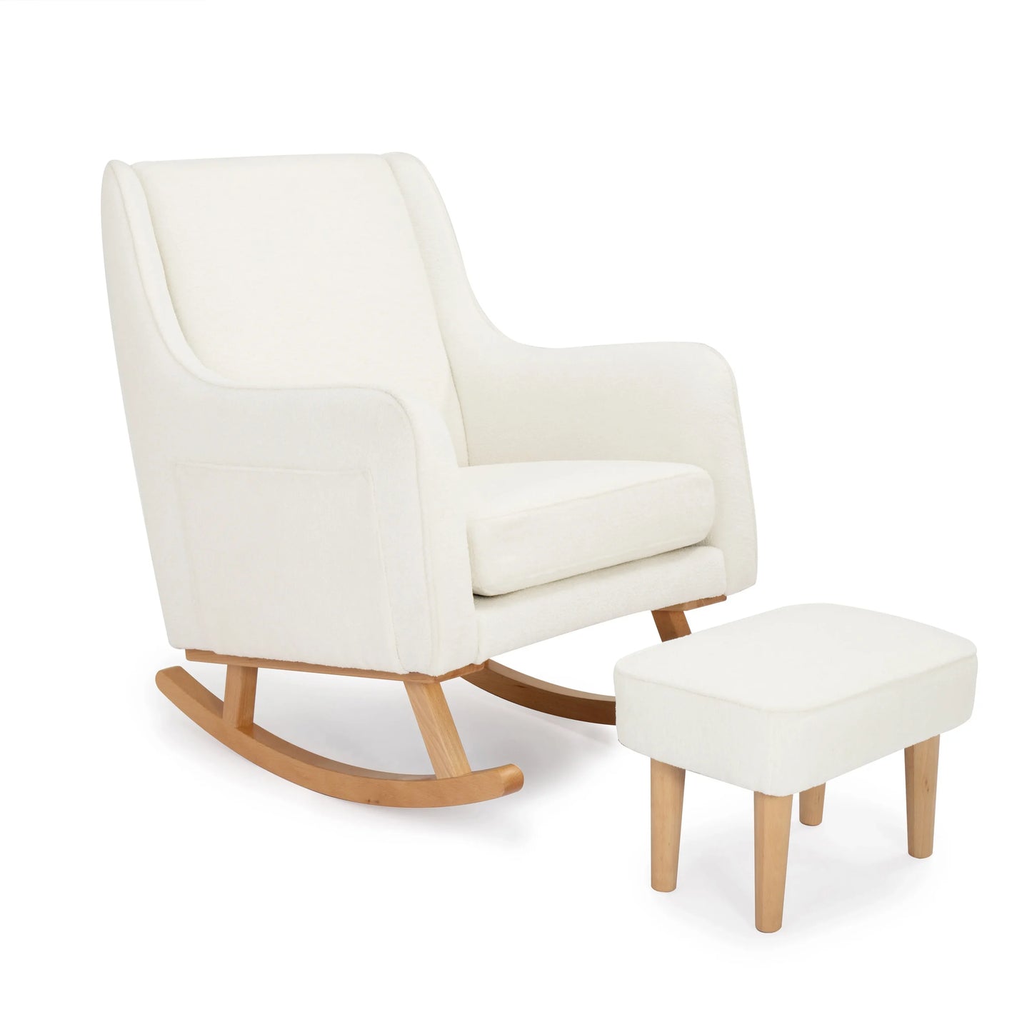 Babymore Ida Nursing Chair with Footstool – Bouclé