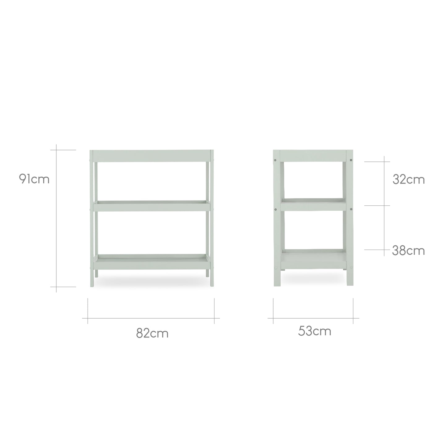CuddleCo Nola 3 Piece Nursery Furniture Set - Sage Green