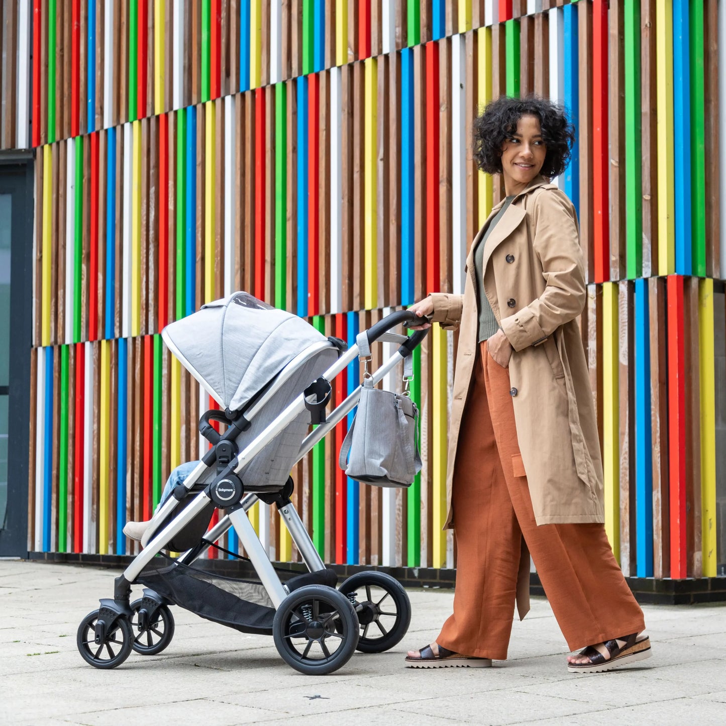 Babymore Memore V2 Travel System Coco with Base – Silver