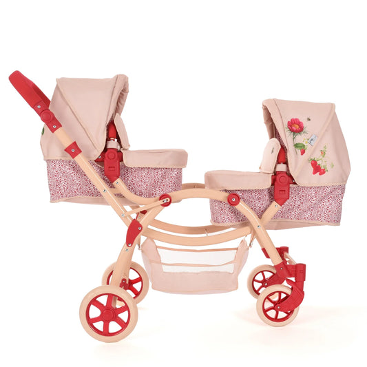Roma RHS Twin Dolls Pram - Flora