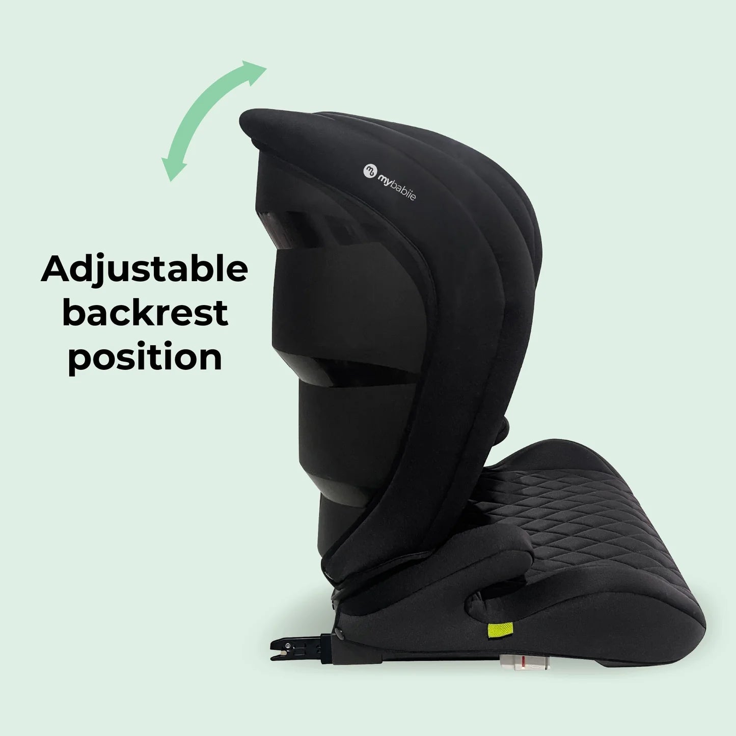 My Babiie MBCS23 i-Size (100-150cm) High Back Booster Car Seat - Quilted Black