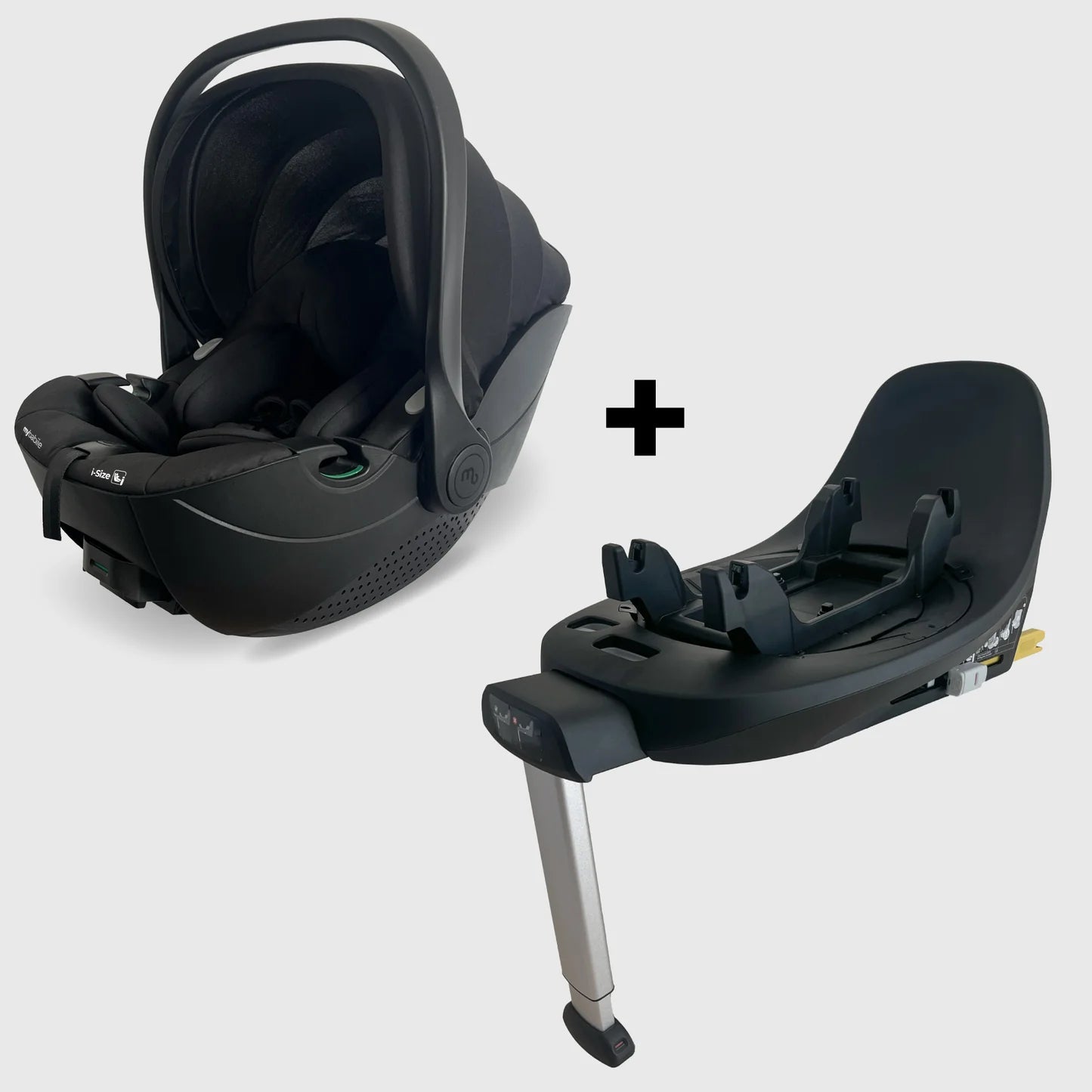 My Babiie MB450 LUXE 3-in-1 Travel System with Rotating Car Seat + Base - Mink