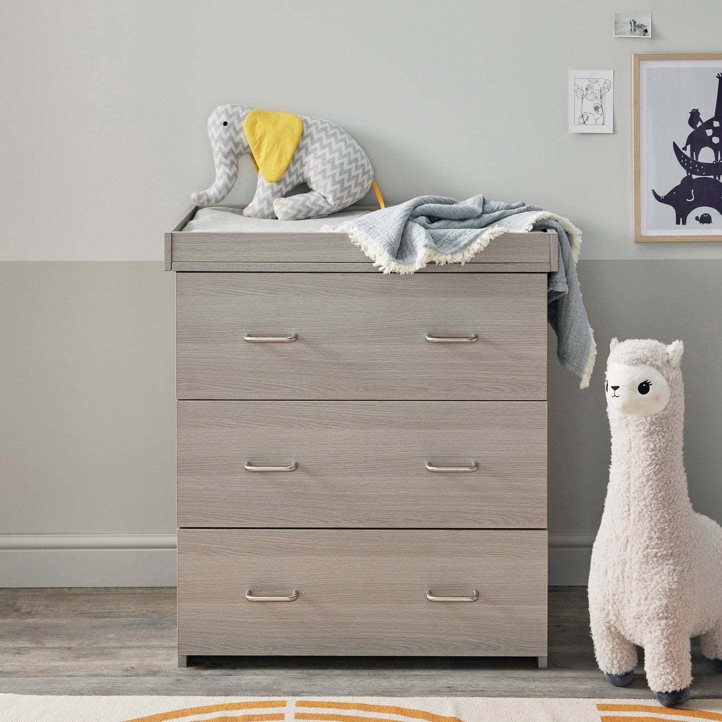 Caro Mini 3 Piece Nursery Furniture Set – Grey Wash