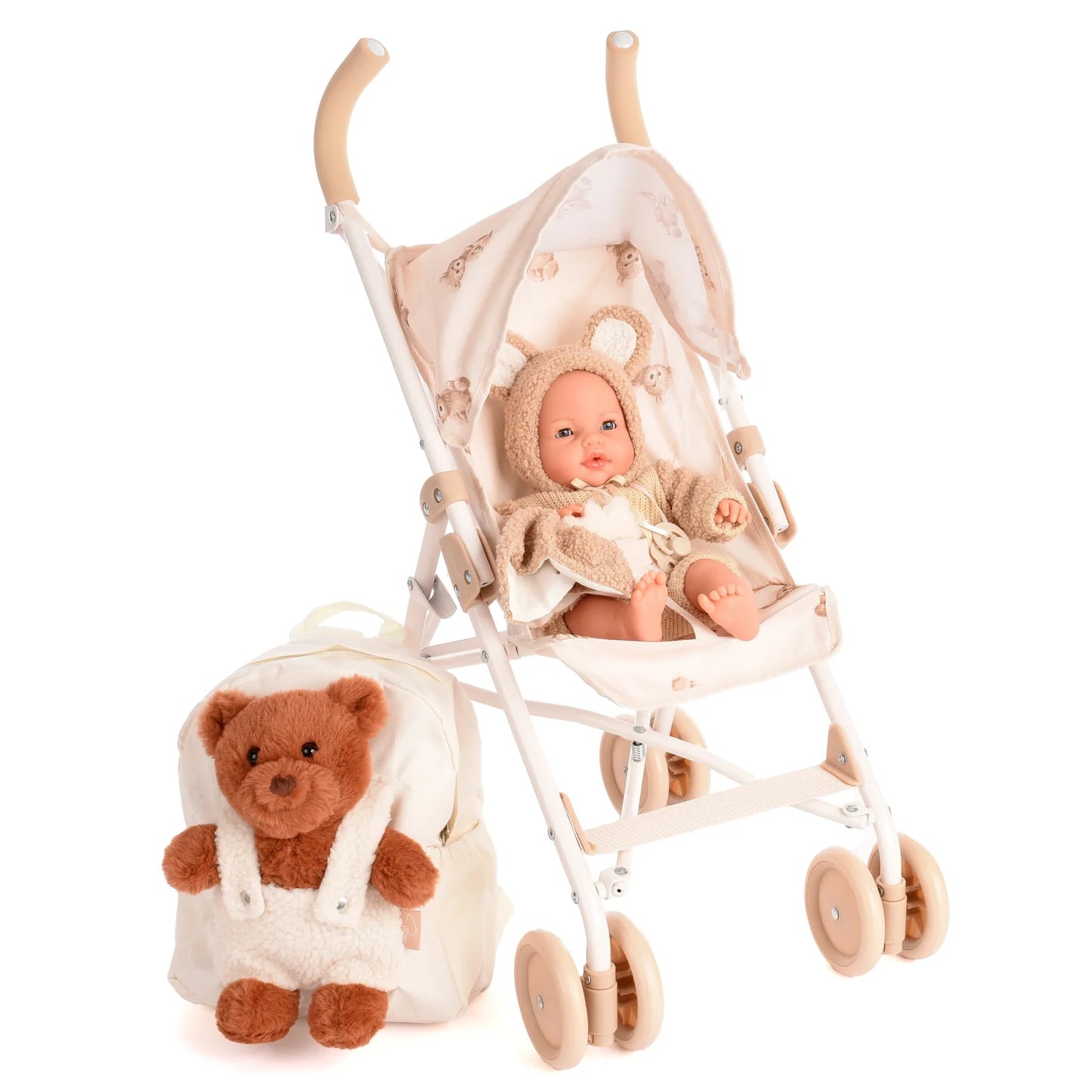 Roma Teddy Doll - Cries with Dummy 37 cm