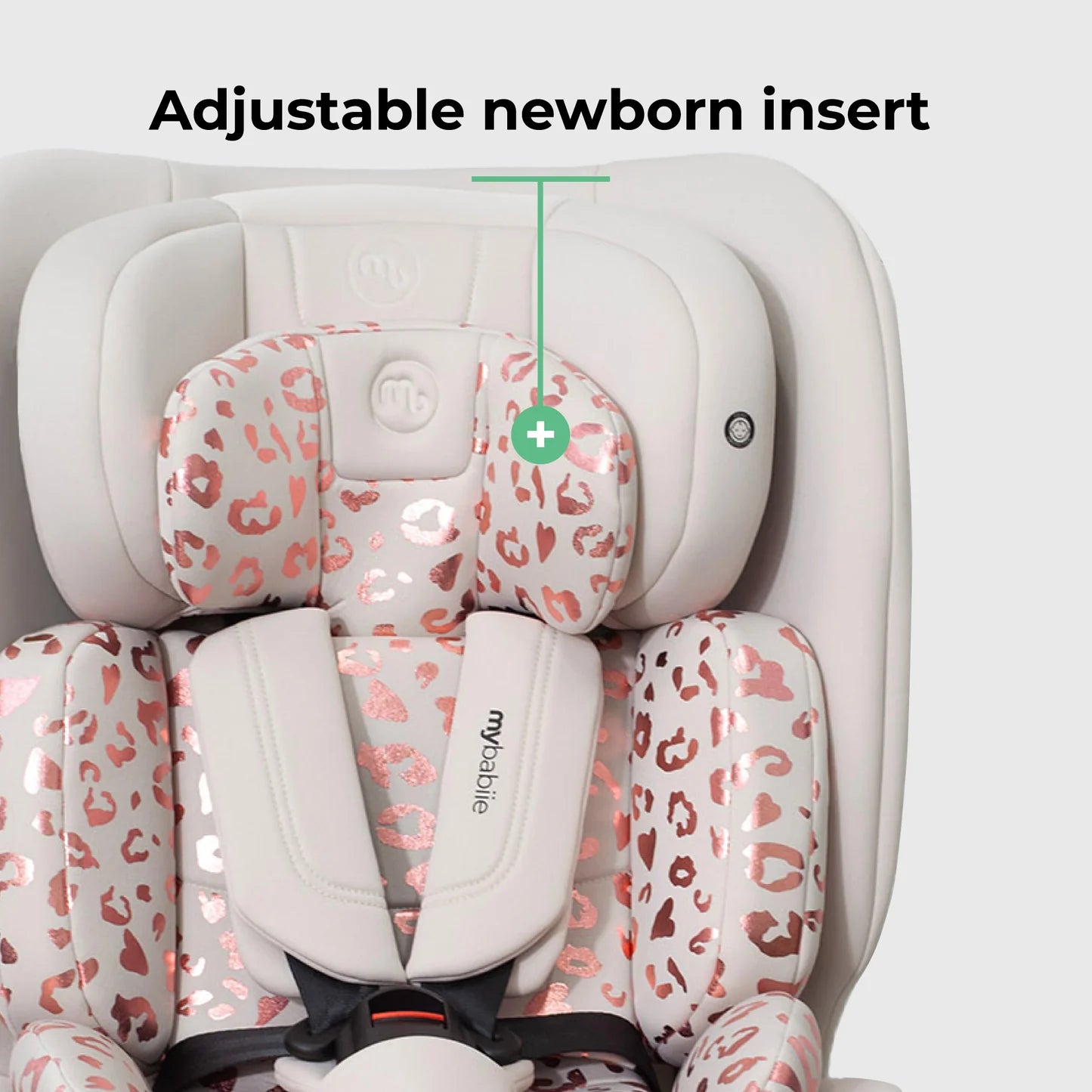 My Babiie MBCS200 Spin R129 Car Seat with Top Tether - Pink Leopard