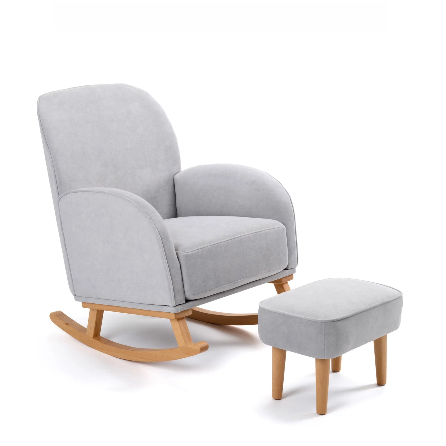 Babymore Freya Nursing Chair with Footstool – Grey