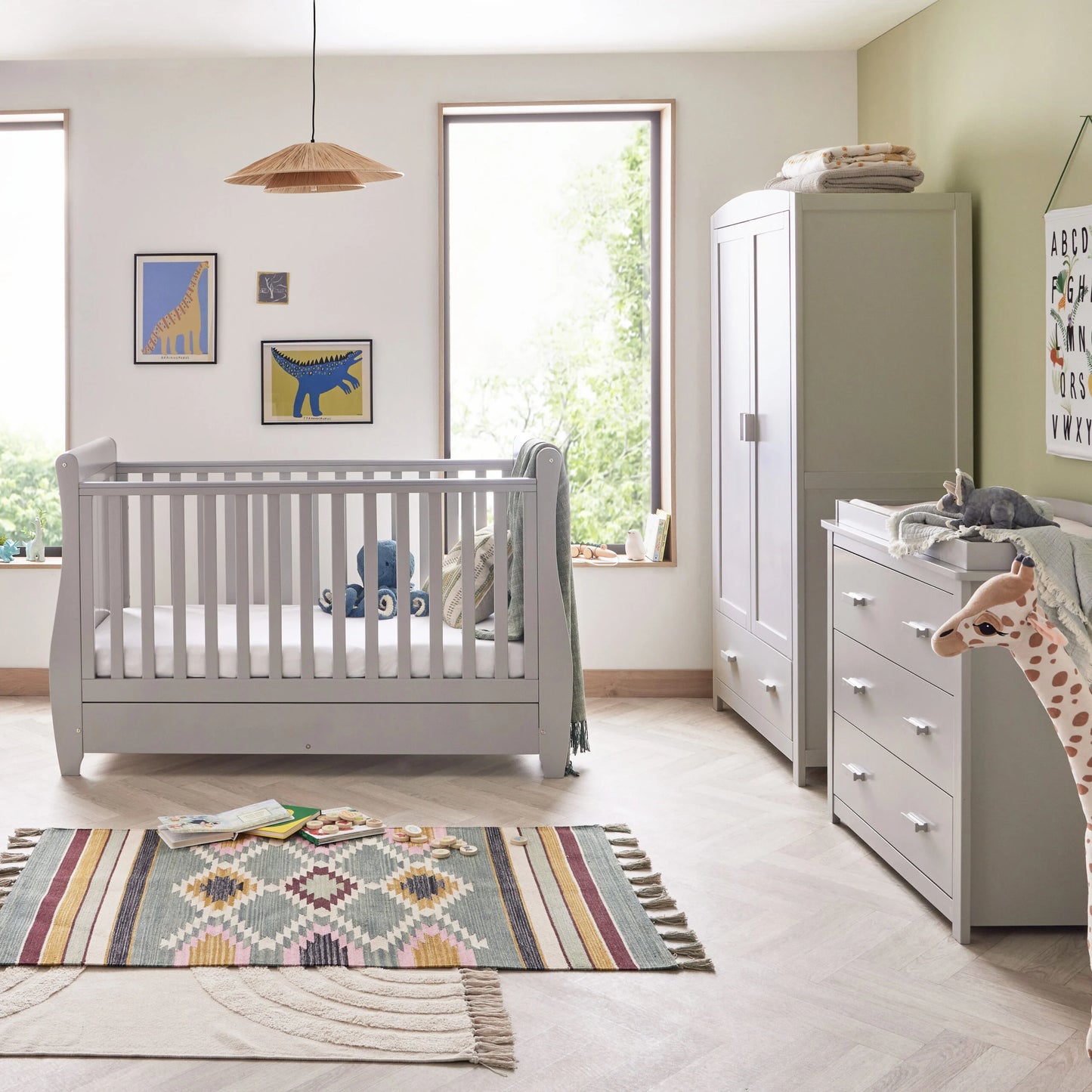 Stella 3 Piece Nursery Furniture Set – Grey