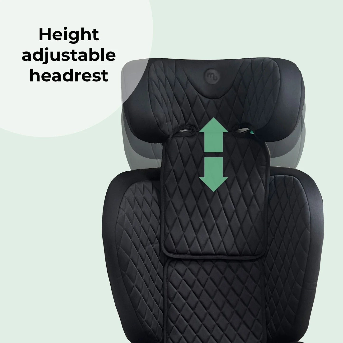 My Babiie MBCS23 High-Back Booster Lite R129 Car Seat - Quilted Black