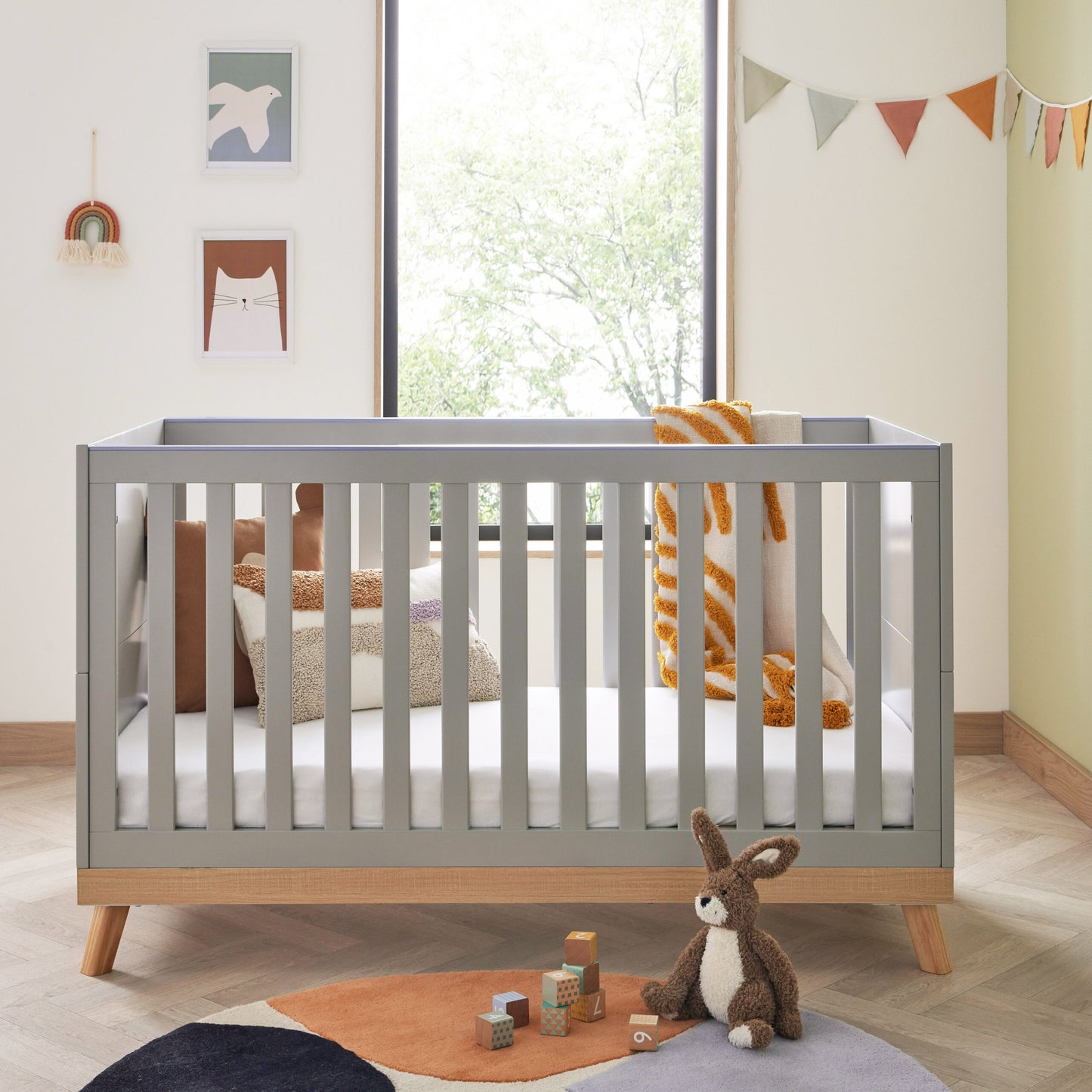 Babymore Mona 3 Piece Universal Nursery Furniture Set – Grey