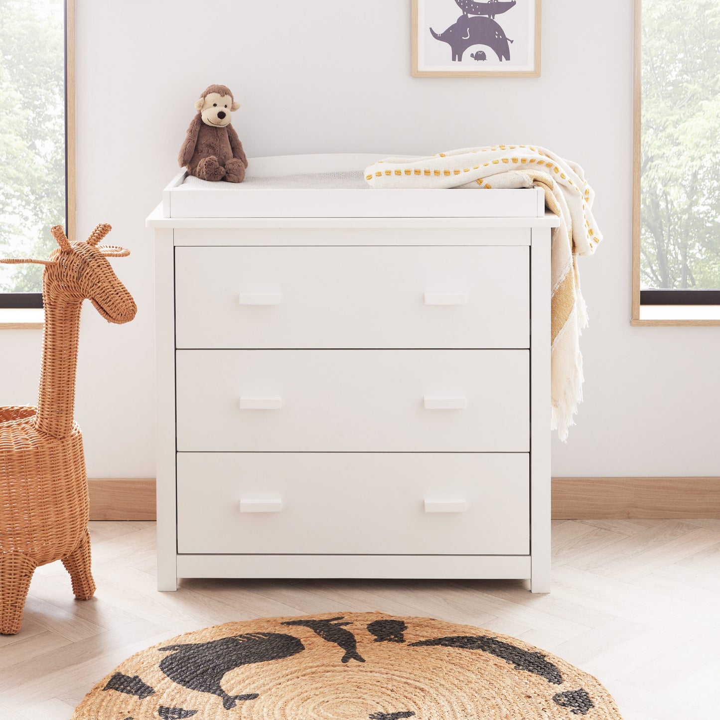 Aston 3 Piece Nursery Furniture Set – White